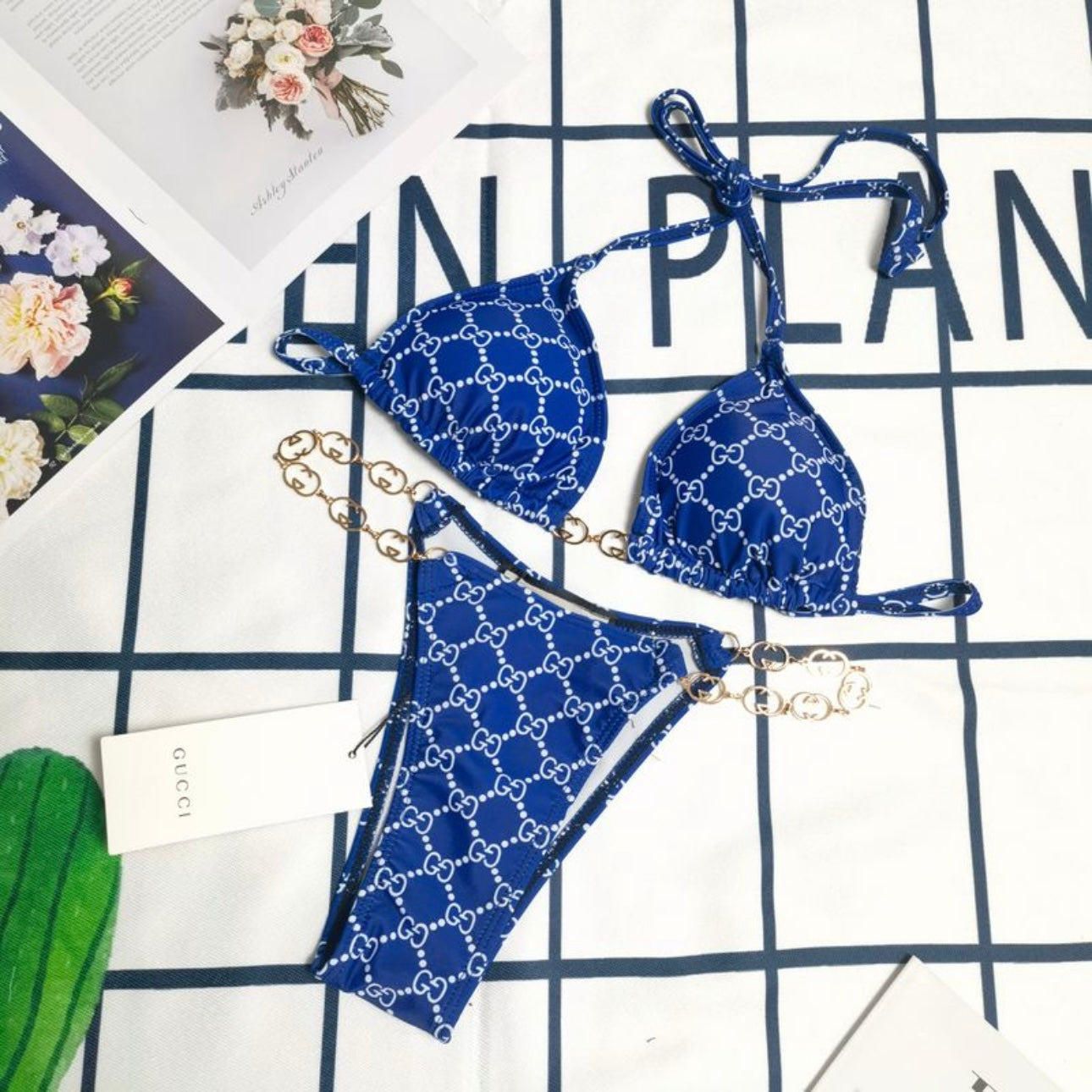 G Chain Bikini Blue