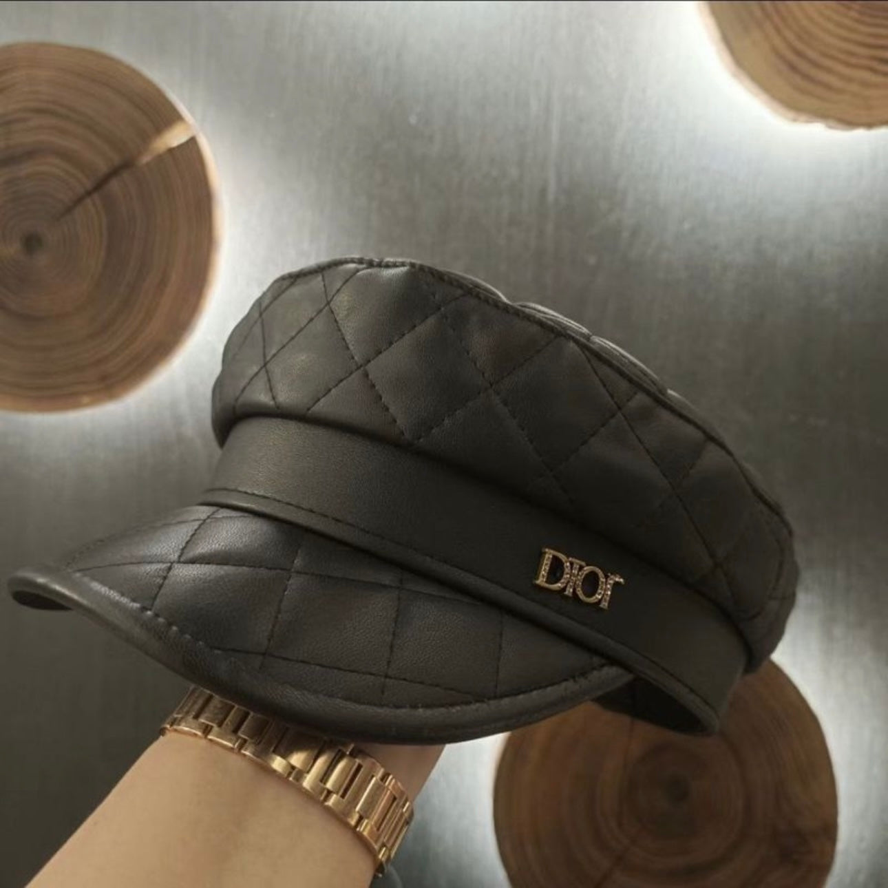 D Puffy Hat Black